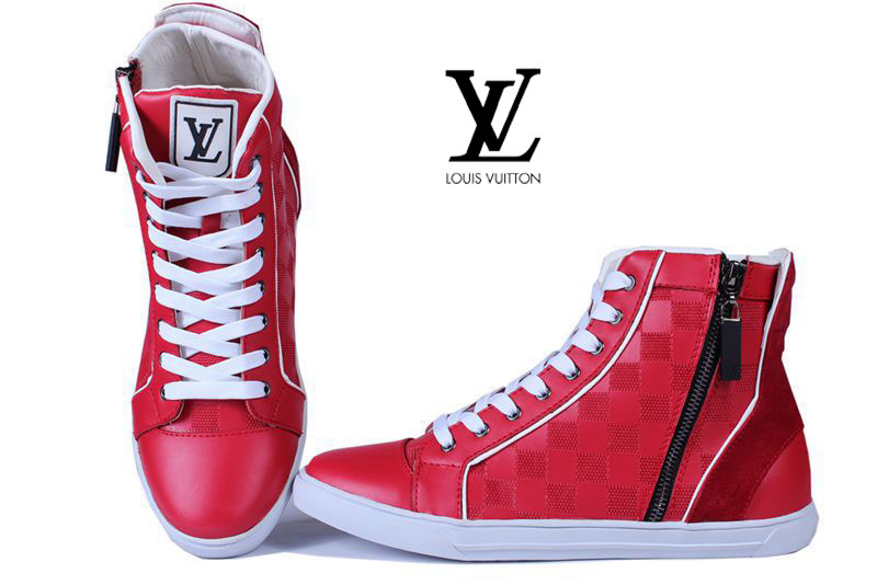 Achat Chaussures Louis Vuitton Baskets montantes Rouge Homme Pas Cher ID:28755